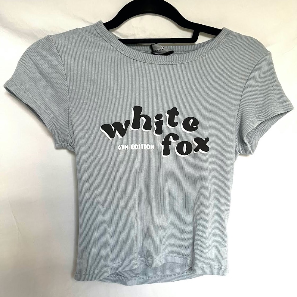 WHITE FOX BOUTIQUE 4th Edition Blue Baby Tee